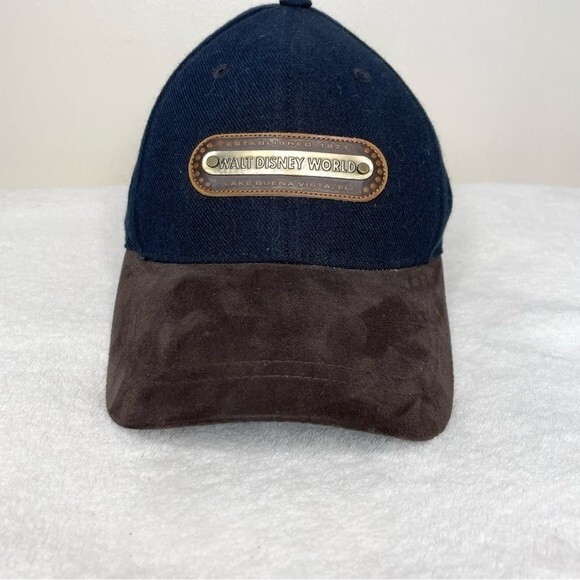 Walt Disney World Baseball Hat Cap Wool Adult WDW Lake Buena Vista FL Blue Brown - Picture 2 of 9